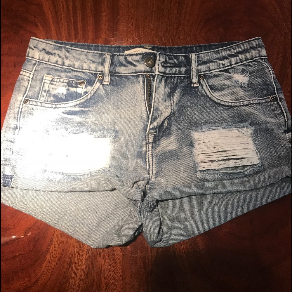 Timing brand Girls tween distressed denim shorts